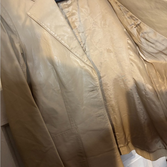 Theory Tan Leather Blazer - Picture 3 of 4